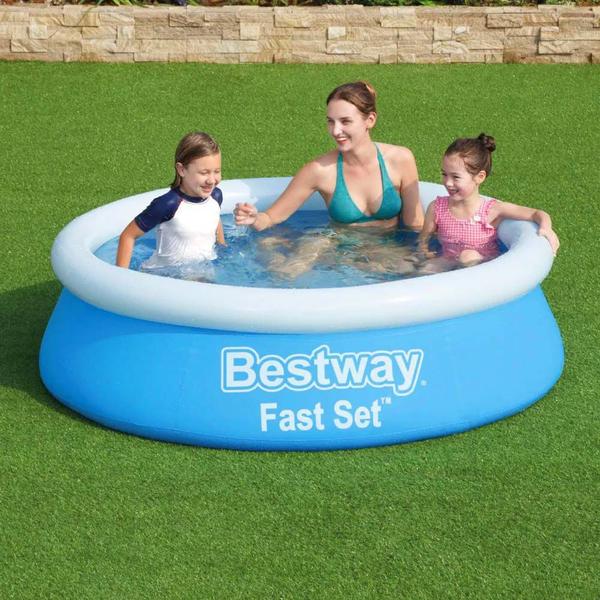 Imagem de Piscina Inflável Fast Set 940 Litros + Bomba de Inflar Bestway