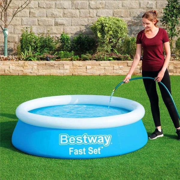 Imagem de Piscina Inflável Fast Set 940 Litros + Bomba de Inflar Bestway