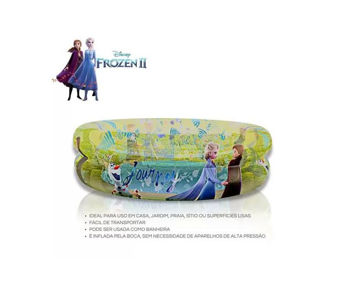 Imagem de Piscina Inflável Frozen Infantil Redonda Etitoys 75x22cm 70L