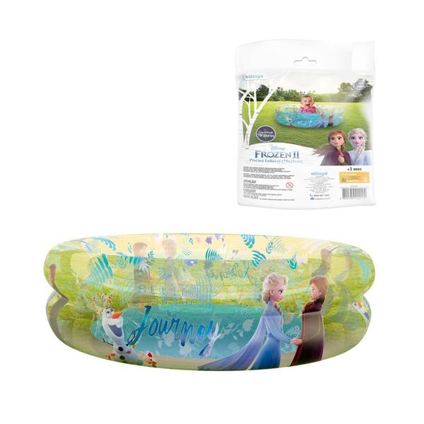 Imagem de Piscina Inflável Frozen Infantil Redonda Etitoys 75x22cm 70L