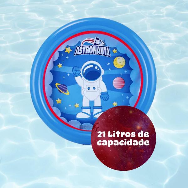 Imagem de Piscina Inflável Infantil 21L Com 2 Anéis Estampas Redonda 