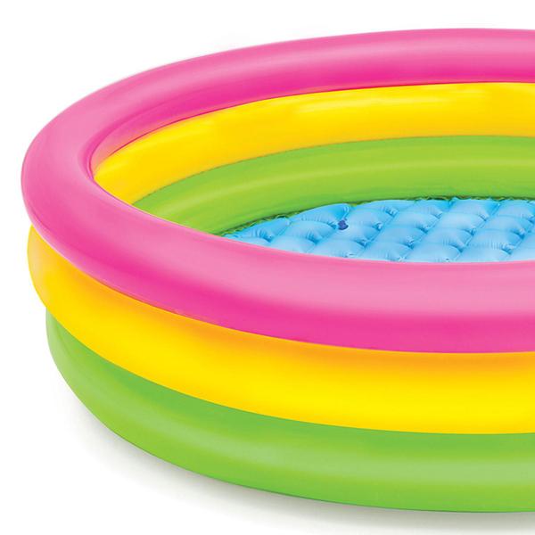 Imagem de Piscina Inflável Infantil 86cm Banheira Bebê Verão Praia Sol Diversão da Criança Feliz