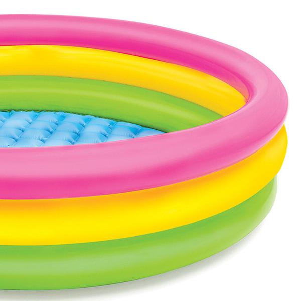 Imagem de Piscina Inflável Infantil 86cm Banheira Bebê Verão Praia Sol Diversão da Criança Feliz