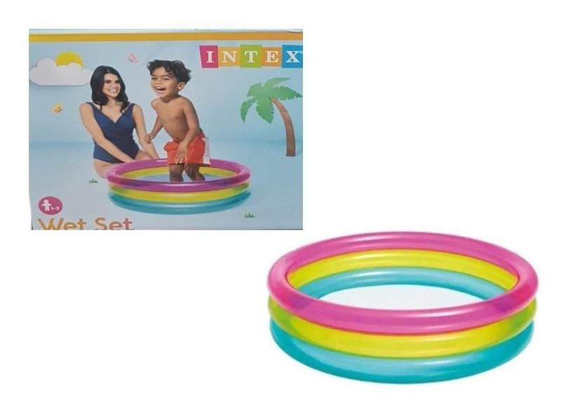 Imagem de Piscina Inflável Infantil Baby Colorida Intex 63 Litros