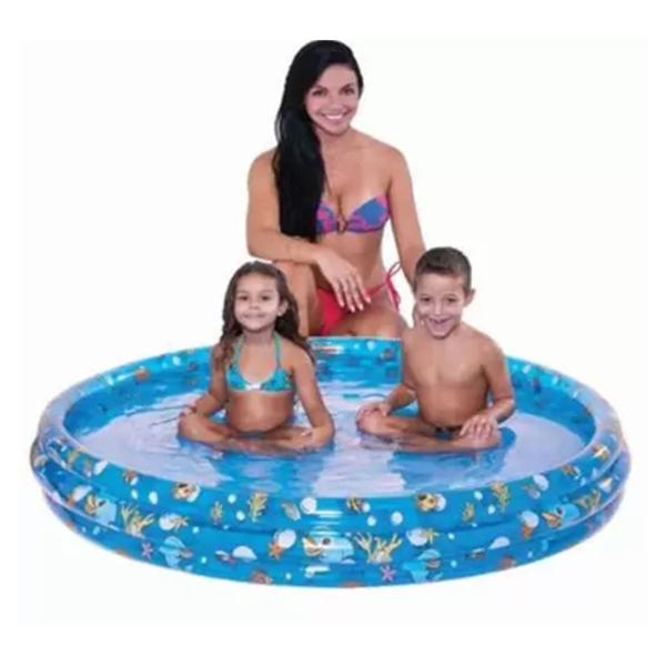 Imagem de Piscina Inflavel Infantil Fundo do Mar Redonda 180 Litros 122X25