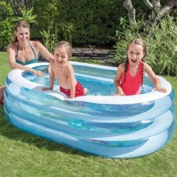 Imagem de Piscina inflável infantil intex baleia legal 230l oval 163cm