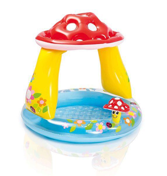 Imagem de Piscina Inflável Infantil Intex Bebê Cogumelo Divertido 45L