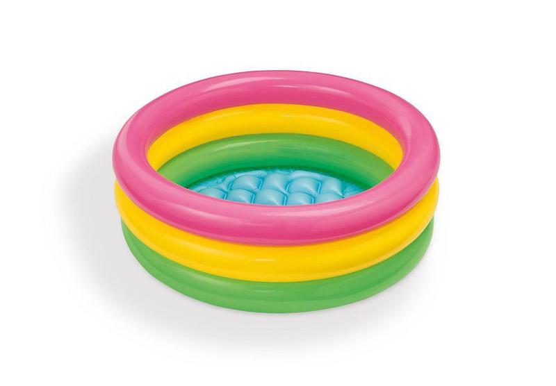 Imagem de Piscina Inflável Infantil Intex Bebê Colorida PVC Sunset 34L