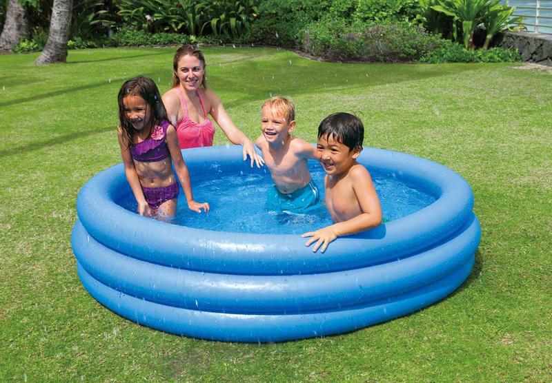 Imagem de Piscina Inflável Infantil Intex Redonda Azul Cristal 581L