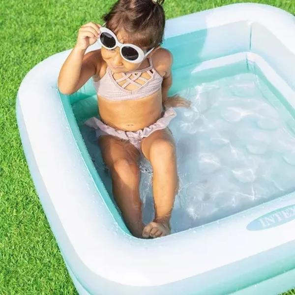 Imagem de Piscina Inflável Infantil Soft Intex Com Fundo Acolchoado 57 L