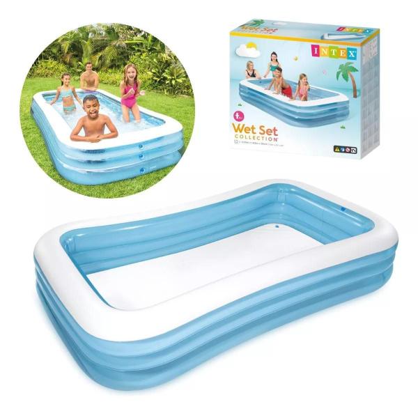 Imagem de Piscina inflável intex 1050l familiar 3,05m + bomba manual