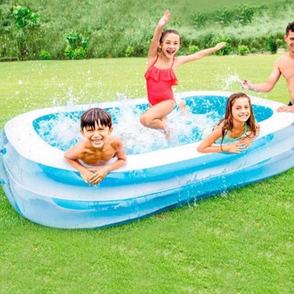 Imagem de Piscina inflável intex 1050l familiar 3,05m + bomba manual