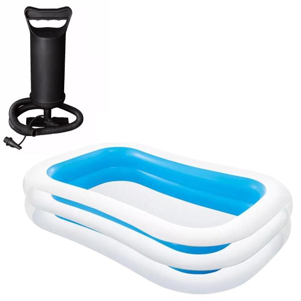 Imagem de Piscina inflável intex 1050l familiar 3,05m + bomba manual