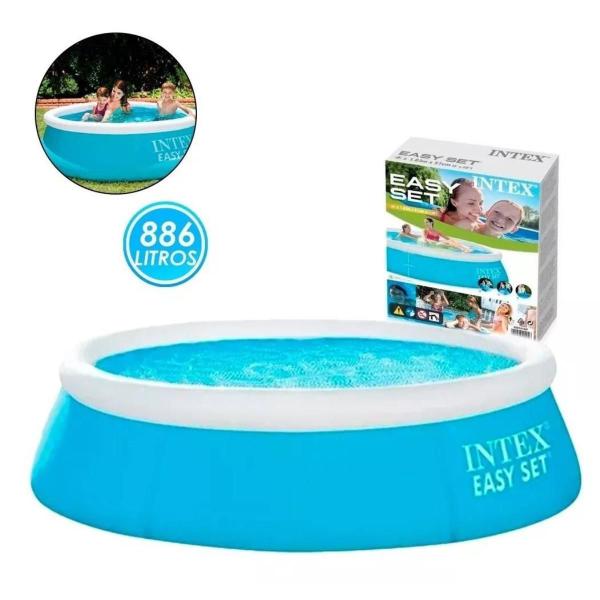 Imagem de Piscina inflável intex borda inflada easy set 880l 183x51cm