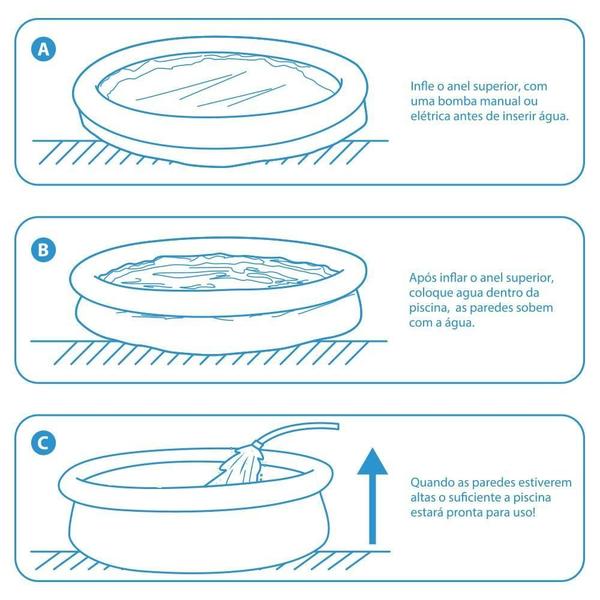 Imagem de Piscina Inflável Joy Set 2490L Circular 240Cm Azul Vg Plus