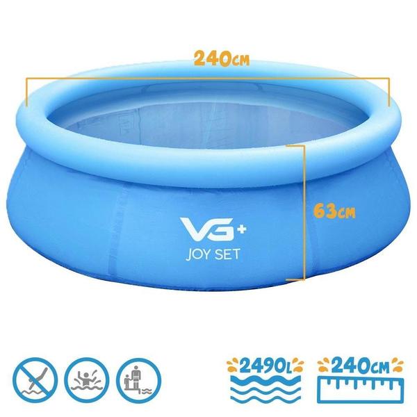 Imagem de Piscina Inflável Joy Set 2490L Circular 240Cm Azul Vg Plus