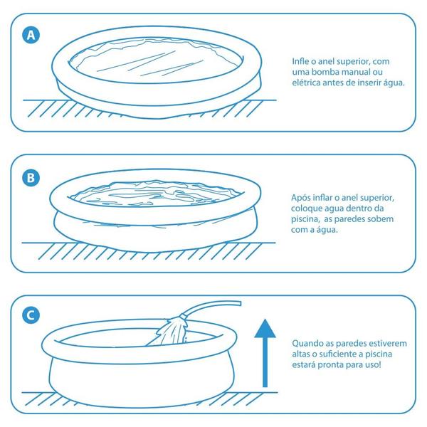 Imagem de Piscina Inflável Joy Set 2490l Circular 240cm com Filtro Bomba Vg Plus