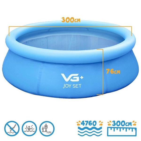 Imagem de Piscina Inflável Joy Set 4760L Circular 300Cm Azul Vg Plus