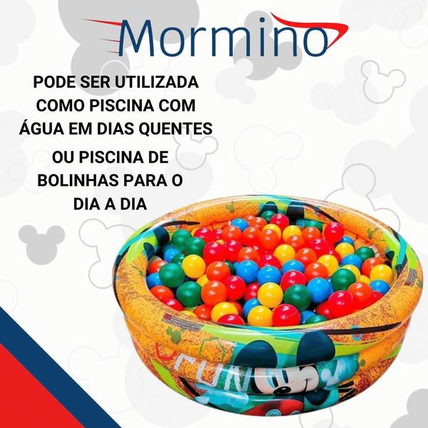 Imagem de Piscina Inflável Mickey Redonda 100L Com Bomba De Inflar