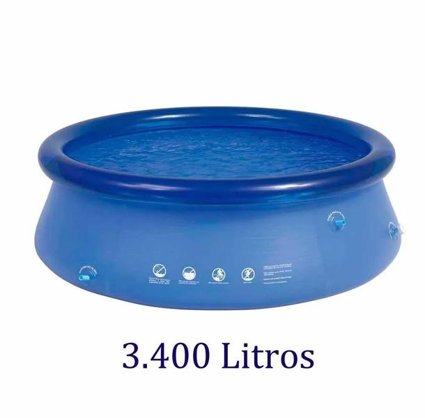 Imagem de Piscina Inflável Mor Splash Fun 3400 L Redonda Azul - 1050