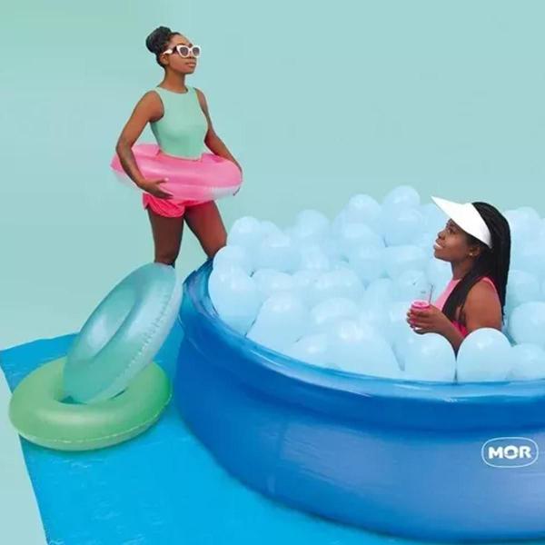 Imagem de Piscina Inflável Redonda Azul 2400 em PVC Litros Mor