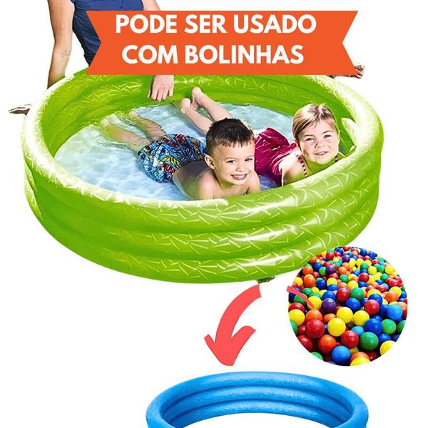 Imagem de Piscina Inflável Redonda Infantil Acima 2 Anos Banhos  Bolinhas Das Crianças Praias Casa Parques 140