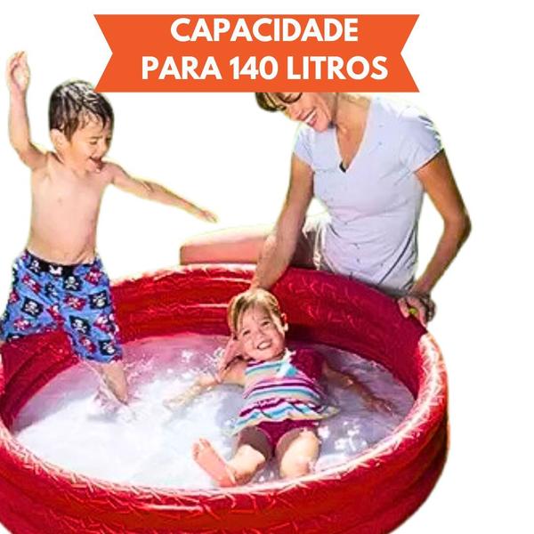 Imagem de Piscina Inflável Redonda Infantil Acima 2 Anos Banhos  Bolinhas Das Crianças Praias Casa Parques 140