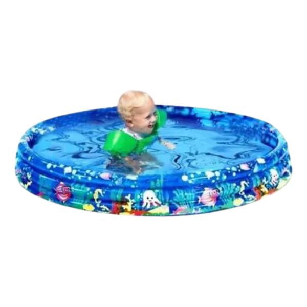 Piscina Inflável Redonda Infantil Praia Casa Verão Kids 300l Família Diversão - Sun Way Imagem de Piscina Inflável Redonda Infantil Praia Casa Verão Kids 300l Família Diversão