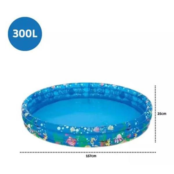 Piscina Inflável Redonda Infantil Praia Casa Verão Kids 300l Família Diversão - Sun Way Imagem de Piscina Inflável Redonda Infantil Praia Casa Verão Kids 300l Família Diversão