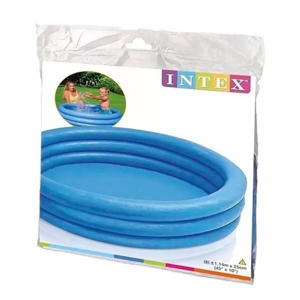 Imagem de Piscina Inflável Redonda Intex Crystal Blue de 114cm X 25cm 156l Azul