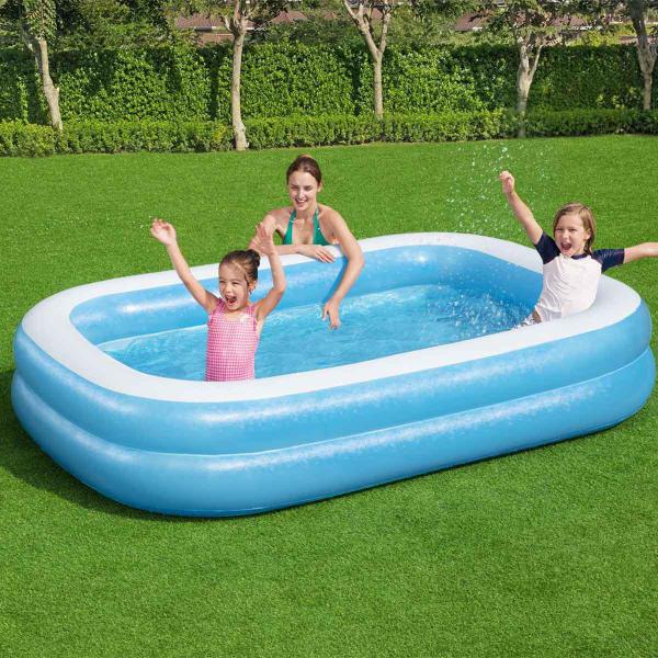 Imagem de Piscina Inflável Retangular Bestway 778l Material Resistente - Azul