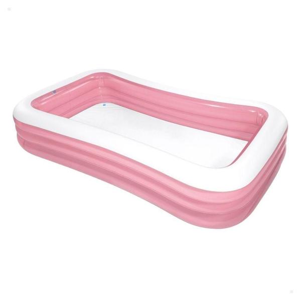 Imagem de Piscina Inflável Retangular Para A Família Intex 1.050L Rosa