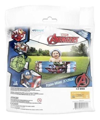 Imagem de Piscina Inflável Vingadores 130l 97x20cm Avengers Heróis