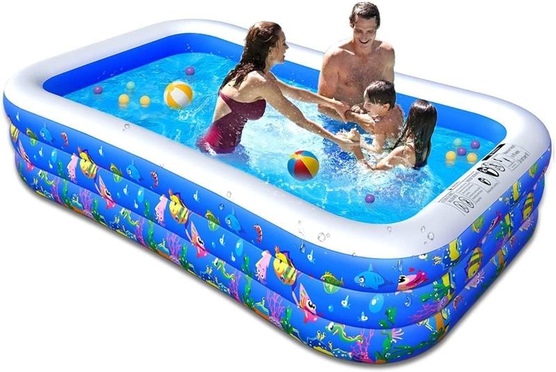 Imagem de Piscina inflável VIVAIVE 312x185x56cm para família