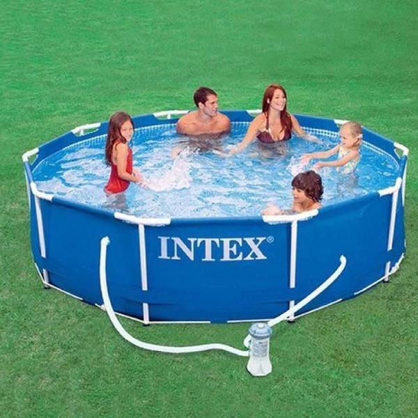 Imagem de Piscina Intex 4.485 Litros Estrutural Azul Capa Bomba Filtrante 110v