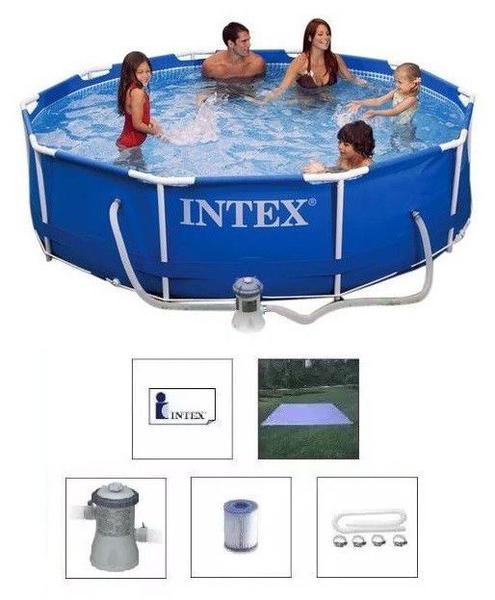 Imagem de Piscina Intex 4485 Litros Estrutural com Bomba Filtrante 110v e Forro