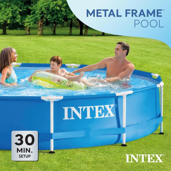 Imagem de Piscina Intex Metal Frame de 3,7 m x 76 cm para família azul