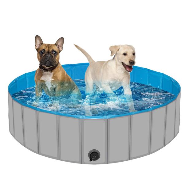 Imagem de Piscina para cães Makigahara de plástico dobrável para cães grandes