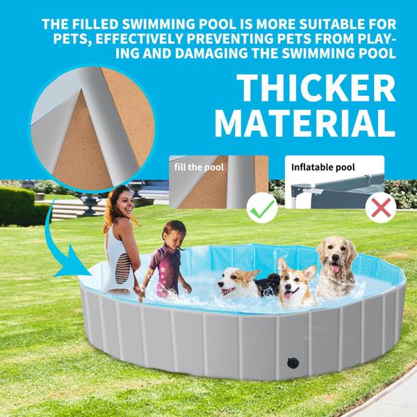 Piscina para cães MAX de plástico dobrável para cães grandes Imagem de Piscina para cães MAX de plástico dobrável para cães grandes