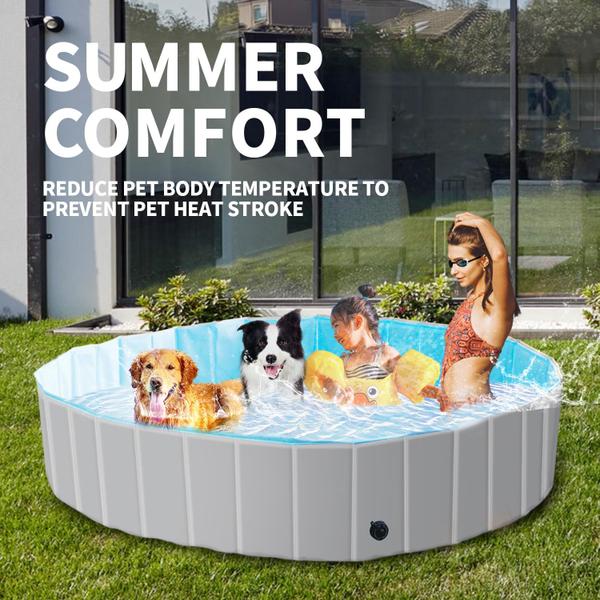 Piscina para cães MAX de plástico dobrável para cães grandes Imagem de Piscina para cães MAX de plástico dobrável para cães grandes