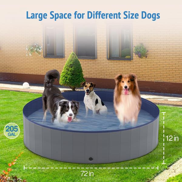 Imagem de Piscina para cães Niubya de plástico rígido dobrável 183x30cm