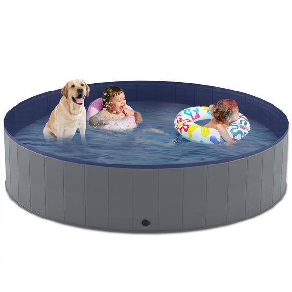 Piscina para cães Niubya de plástico rígido dobrável 183x30cm Imagem de Piscina para cães Niubya de plástico rígido dobrável 183x30cm