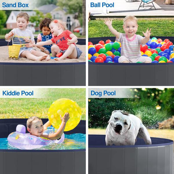 Piscina para cães Niubya de plástico rígido dobrável 183x30cm Imagem de Piscina para cães Niubya de plástico rígido dobrável 183x30cm