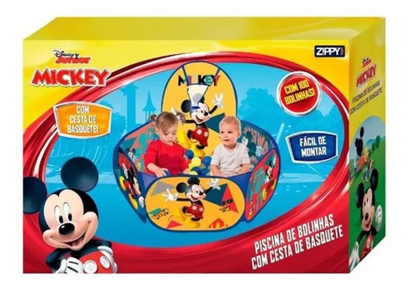 Piscina Personalizada De Bolinha Disney C/ Cesta 100 Bolinhas - Zippy Toys Imagem de Piscina Personalizada De Bolinha Disney C/ Cesta 100 Bolinhas