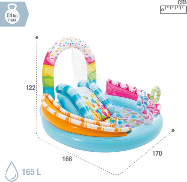 Imagem de Piscina Playground Candy Fun 165L Inflável Infantil