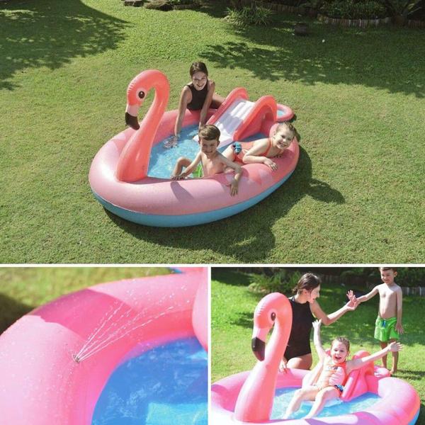 Imagem de Piscina Playground infantil Flamingo Inflável Divertido Jilong