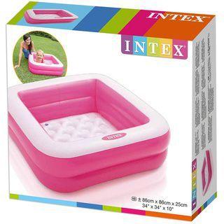 Imagem de Piscina Quadrada Inflável Infantil 57 Litros - Intex Rosa