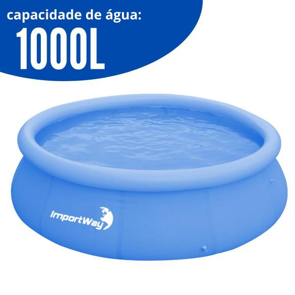 Imagem de Piscina Redonda Borda Inflável 1000 Litros Verão Infantil