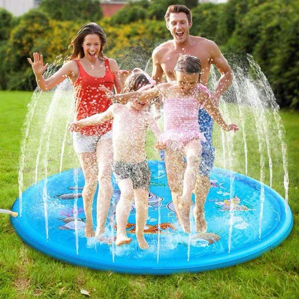 Imagem de Piscina Redonda C/ Chafariz Jato D'Água Para Infantil Crianças e Animais de Estimação Cachorro Pets