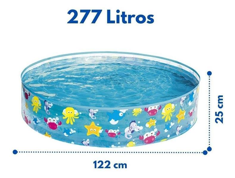 Imagem de Piscina Redonda Infantil Férias Verão Rígida 277L Premium